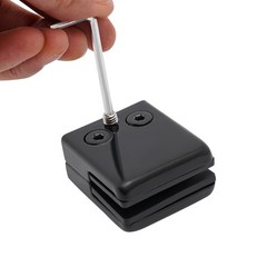 Glass Clamp Set of 8 Black 8-10mm Square For Glass Door Panel Mounting Hardware