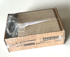 IKEA STUBBARP Leg Adjustable White Stained Oak Effect 2-pack 202.935.68 New