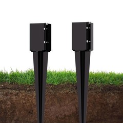 2 Pcs 24 Inch Fence Post Anchor Ground Spike, Heavy Duty 4×4 Metal Post Base …