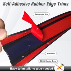 20-Ft Black Rubber U-Channel Self-Adhesive Edge Trim (Fits 3/4″ Plywood/Shelf)