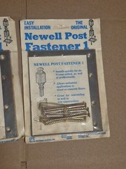 NOS ~ Pair of Newell Post Fasteners – Original Wood or Concrete ~ EFS Eldeen