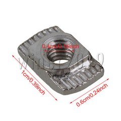 Carbon Steel Drop In T-Nut M4 Thread for 20 Series European Al. Slot Pack of 200