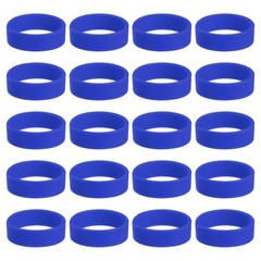 30Pcs Silicone Rubber Bands Non-slip 1.22 Inch for Art, Dark Blue