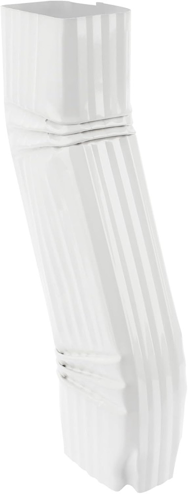 Gutter Downspout Elbow S-Shape Style B (Offset=3) Zig Zag Elbows 2” X 3” White A