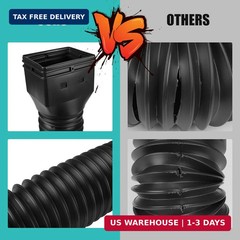 2 Pack Rain Gutter Downspout Extensions Flexible,Downspout Extender Diverter Ext