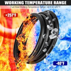 3/8 Inch 10mm ID Fuel Line Hose 10FT NBR Rubber Push Lock High Pressure