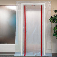 4 Ft. X 7.5 Ft. Adhesive Zippers Commercial Dust Barrier Door Kit with Double-Si