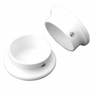 Closet Rod Pole End Caps, White Zinc, Pr. – CD-0017-WT