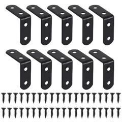 1.5″L-Shaped Bracket Corner Brace Stainless Steel 90° Right Angle W/ Screws LOT