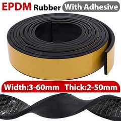 EPDM Rubber Self Adhesive Backed Foam Sponge Strip Roll Sheet Tape Sticky Seal