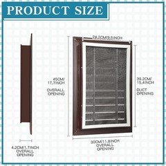 Gisafai 2 Pcs 12″ x 18″ Gable Vent Aluminum Alloy Wall Vents Shed Attic Vent wit