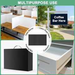 5pcs 5mm corrugated plastic sheets, for posters 18×24 inches black