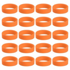 30Pcs Silicone Rubber Bands Non-slip 1.22 Inch for Art, Orange