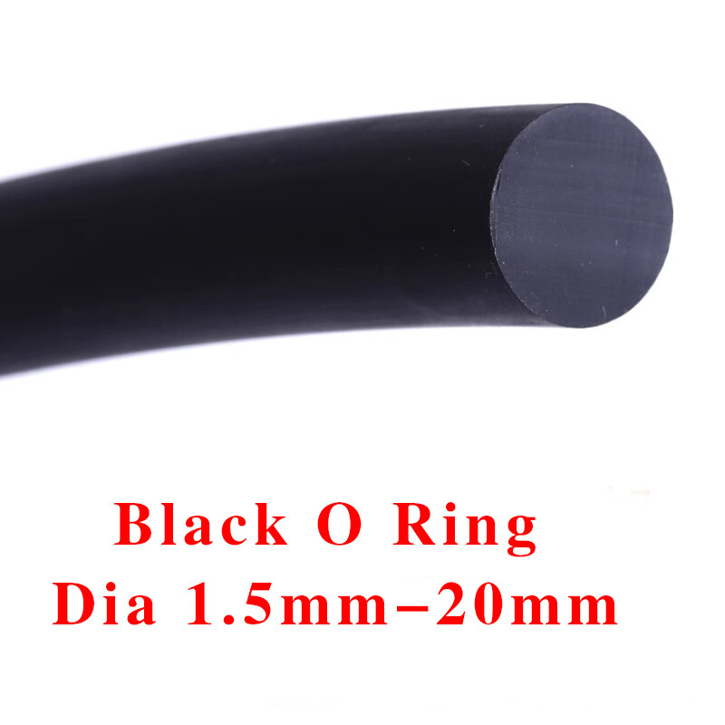 Dia 1.5mm-20mm Solid Nitrile Rubber Cord – Black O Ring Anti Oil Seal Gasket