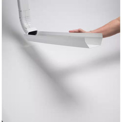 Dripper Flipper 2 In. X 3 In. White Vinyl Downspout Extension