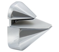 CRL Satin Chrome Adjustable Glass Shelf Bracket – Pair