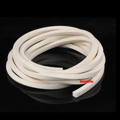 Square Silicone Rubber Sponge Seals Strips White Foam Sealing Strip Width 2-30mm