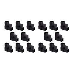 Plastic Three Way Tee Fittings 16pcs Compatible with For 20mm Square Tube