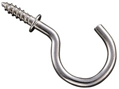 Cup Hook, Satin Nickel, 1 In., 30-Pk. – N119-730