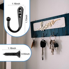 Zbdpovt 15 Pcs Black Coat Hooks – Wall Hooks For Closet Hanging Multi-Room Use