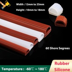 Silicone Rubber Sealing Strip E Shape Door Window 60A Insulation Seal Gasket
