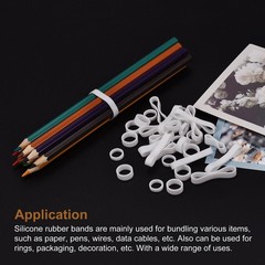 100Pcs Silicone Rubber Bands Rings Non-slip 20mm Dia 0.7mm Thick 5mm Width