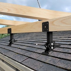 3PCS Roof Riser Brackets Kit Adjustable Pergola Beam 3.5 Post