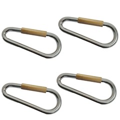 5/16″ Carabiner Quick Link Spring Loaded Lock,440 Lbs WLL, Stainless Steel 4 Pcs