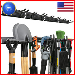Tidyme Garage Tool Organizer Wall Mount – 64 Inches – Sturdy Storage Rack