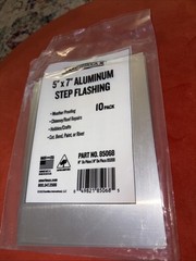 Brand New Sealed (10-Pk) Amerimax Step Flashing Aluminum 5″ x 7″ 85068