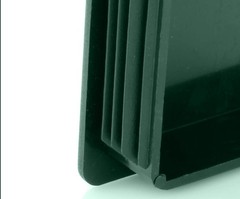 10x Square Tube Lamellar Plug 50×50 mm Quadrat Green End Caps Plastic