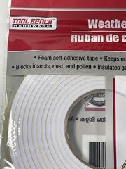 Tool Bench Weatherstrip Foam Self Adhesive Tape 7/20in X 17ft Insulate Gaps