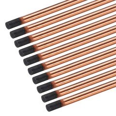 10pcs 10mmx355mm Carbon Arc Air Gouging Rods Copper Graphite Electrode Rods