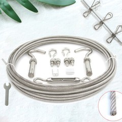 4/5mm Stainless Steel Wire Rope Cable Rigging PVC Clear Plastic Layer Long 2-18m