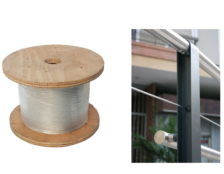 Grade 316 STAINLESS STEEL 1/8″ 1×19 Cable Rail Railing Wire Rope 500 Ft 316SS