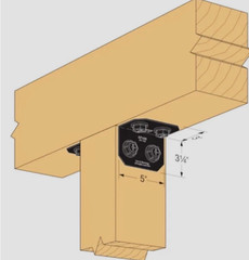 3.25x5x3 Simpson Strong-Tie zMax 90° Angle APVA6 Outdoor Accents Steel Bracket