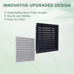 18″ X 18″ Aluminum Gable Vent with Screen, Never Rust Gable Vents for Shed，Reduc