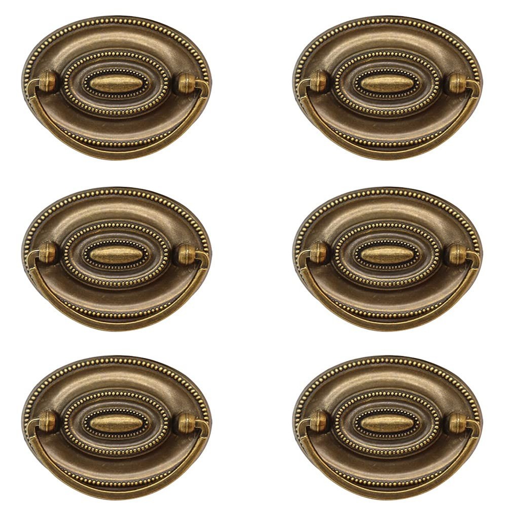 RR-RUOSHUI Ring Pull Cabinet Pulls Drawer Handle for Dresser Bronze