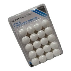 Sontax Chair Tips 1″ White Vinyl 20 Pack for Table Chairs Floor protection