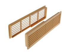 Beige Bathroom Door Ventilation Grille 450mm x 131mm Two Side Cover