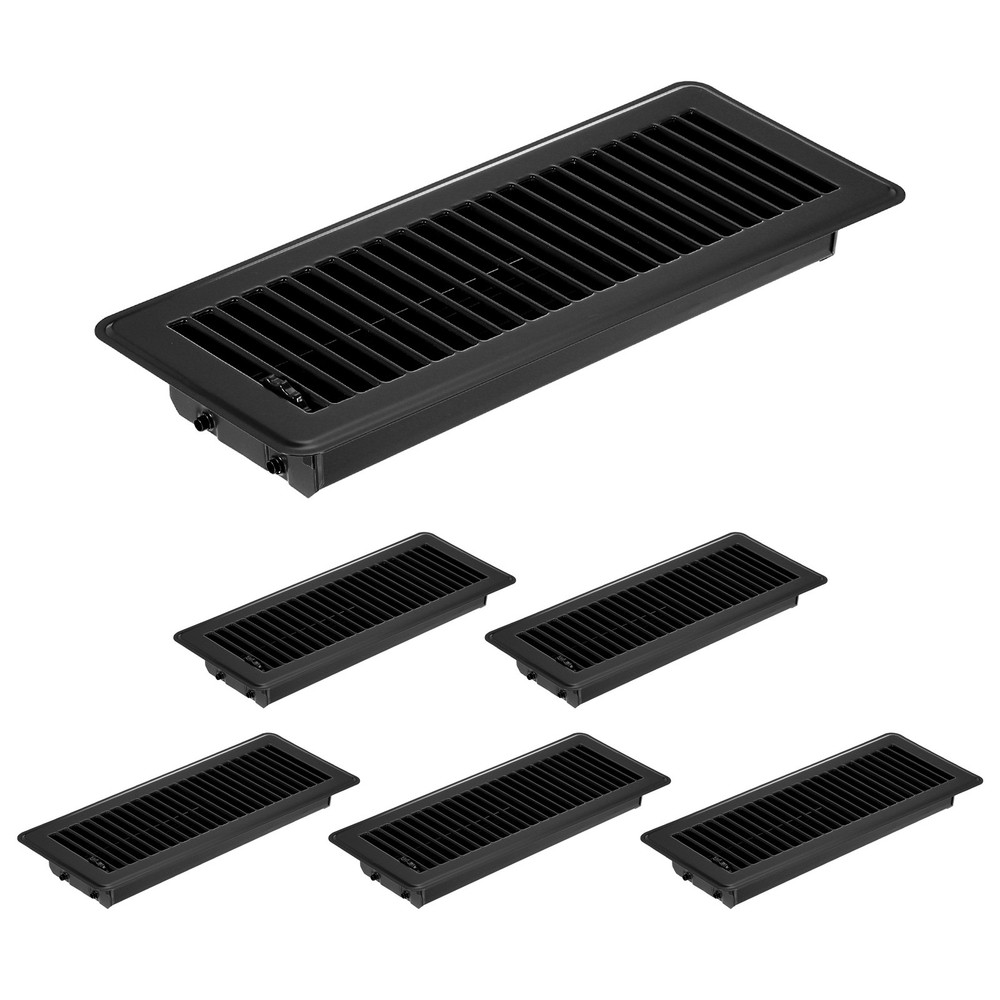 6 Pcs 4×12 Inch Black Floor Fan Cover for Walkable Air Logs
