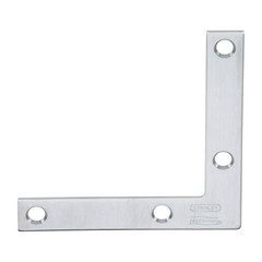 40-Pk 3″ x 1/2″ Flat Corner Braces w/o Screws Zinc Plated 4-hole