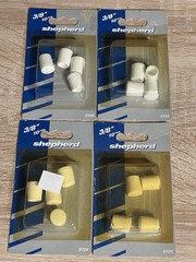 Lot Vtg Shepherd Rubber Leg Tips 3/8” Anti-Slip Protectors White