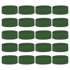 20Pcs Silicone Rubber Bands Non-slip 4.33 Inch for Art, Army Green