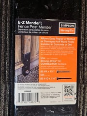 Simpson Strong-Tie FPBM44E 4 X 4 Wood Fence Post E-Z Reinforce Repair Mender