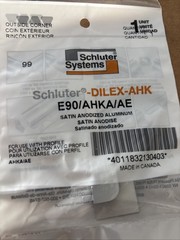 (8ea) Schluter E90/AHKA/AE Satin Anodized Aluminum Outside Corner ,Free Shipping