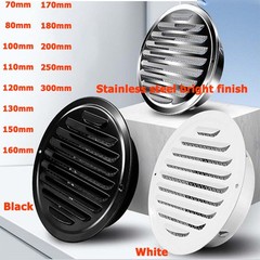 Stainless Steel Round Metal Air Vent Grille with Fly Screen lation Duct Covers