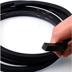 Black Fluorine Rubber Solid Square Seal Strip Gasket High Temp/Oil Resistance