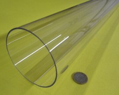 Polycarbonate Lexan Clear Tube – 3.125″ OD (3 1/8″) – 3.0″ ID – Choose a Length