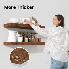 Heimlove 36 Inch Floating Shelves for Wall,Thicker and Deeper Wall Shelves Mo…